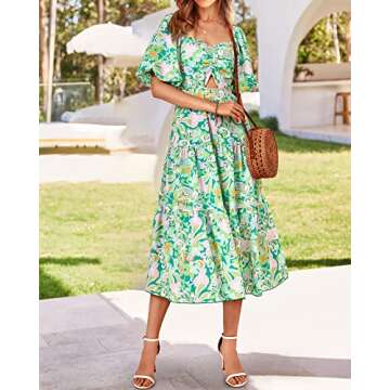 BTFBM Women Summer Dress - Flowy Floral Maxi Dress