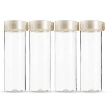Komax Juice Bottles Set of 4, Leak-Proof BPA-Free Containers