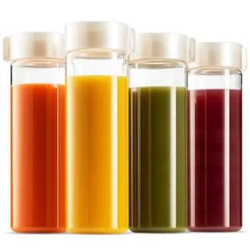 Komax Juice Bottles Set of 4, Leak-Proof BPA-Free Containers