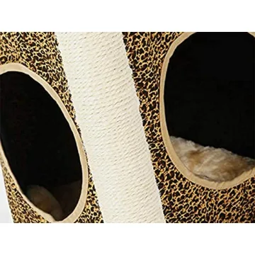 BORUIMA Cat Tree with Bed, Scratching Post & Toy