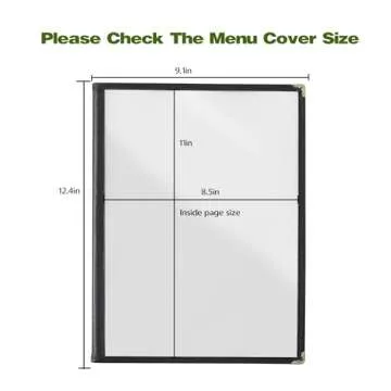 Elegant 4PCS Menu Covers - Waterproof, Eco-Friendly, 8.5x11