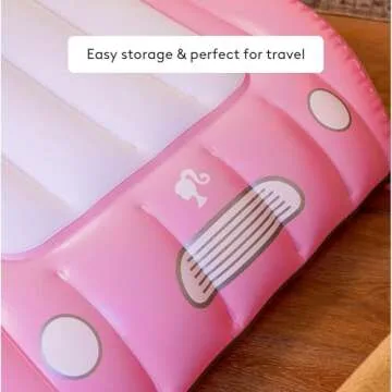 Barbie & FUNBOY Kids Sleepover Travel Bed & Air Mattress. Perfect for Sleepovers. Includes Carrying Storage Bag, Twin