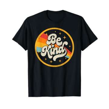 Be Kind Positive Inspirational Kindness Retro Galaxy Space T-Shirt