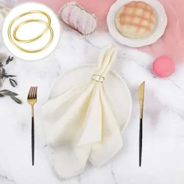 Gold Napkin Rings-24 PCS Metal Spiral Napkin Rings(Spiral) Napkin Holders Buckles for Family Dinner, Wedding, Party,Table Decorations