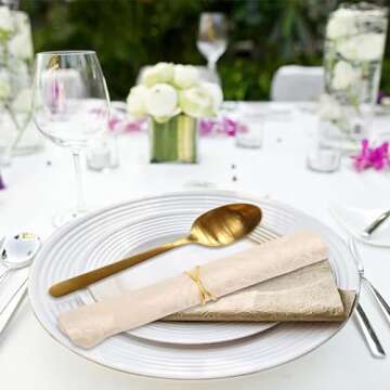 Gold Napkin Rings-24 PCS Metal Spiral Napkin Rings(Spiral) Napkin Holders Buckles for Family Dinner, Wedding, Party,Table Decorations