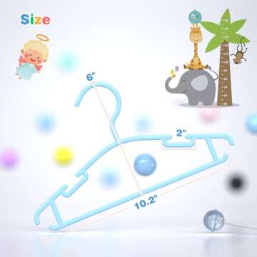Baby Hangers for Closet - Baby Clothes Hangers 60 Pack Plastic Kids Hangers Clothing Infant Toddler Childrens Hangers White