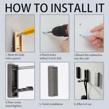 XSGTZMJ 4Pcs Foldable Hooks Wall Mount Zinc Alloy, Bathroom Wall Hook Retractable for Hanging Clothes, Keys, Towels, Folding Hooks with Fixing Accessories (Gold)