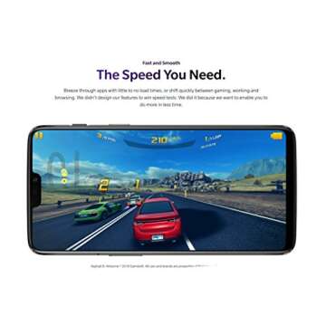 OnePlus 6 A6003 128GB Storage + 8GB Memory Factory Unlocked 6.28 inch AMOLED Display Android 8.1 - (Mirror Black) US Version with Warranty