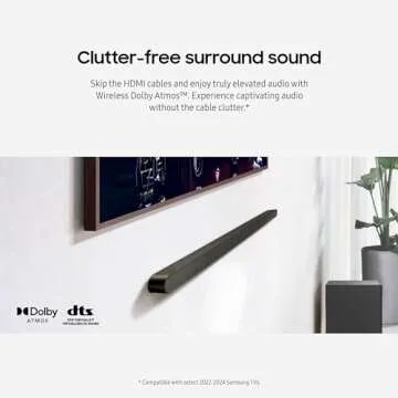 SAMSUNG S700D 3.1ch Soundbar w/Wireless Dolby Atmos Audio, Ultra Slim Design, Q-Symphony, SpaceFit Sound Pro, Adaptive Sound, Game Mode Pro, HW-S700D/ZA