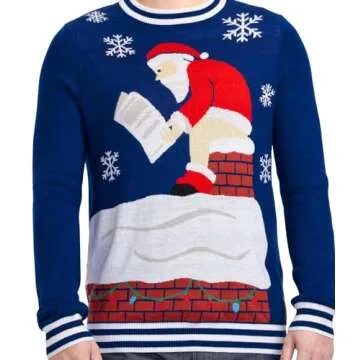 Tipsy Elves Men's Hilarious Christmas Sweater - Fun Holiday Wear