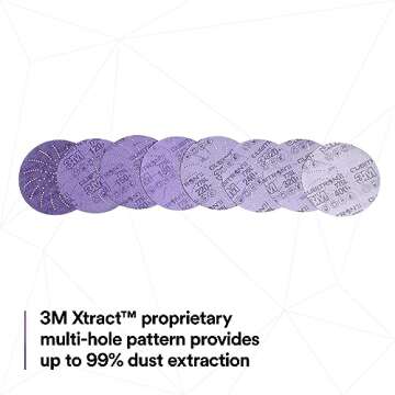 3M Xtract Cubitron II Hookit Clean Sanding Film Disc 775L, 120+, 6 in, Pack of 50 Hook and Loop Sanding Discs for Paint Preparation and Removal, General Sanding, Refining, Blending, and Featheredge