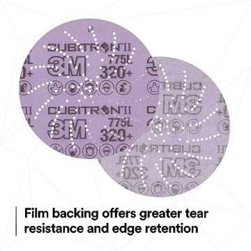 3M Xtract Cubitron II Hookit Clean Sanding Film Disc 775L, 120+, 6 in, Pack of 50 Hook and Loop Sanding Discs for Paint Preparation and Removal, General Sanding, Refining, Blending, and Featheredge