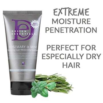 Design Essentials Rosemary & Mint Stimulating Super Moisturizing Conditioner for Dry, Thick, or Brit...