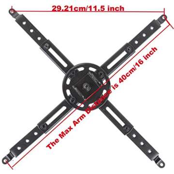 VideoSecu Projector Mount for Flat and Vaulted Ceilings
