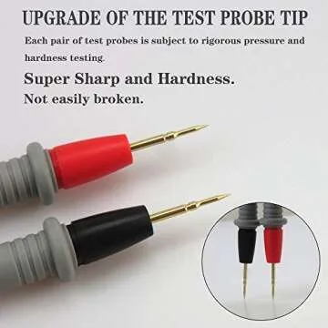 TKDMR 1000V 20A Ultra-Sharp Multimeter Meter Tester Needle Point 35″ / 90 cm Gold-Plated Test Probe Lead