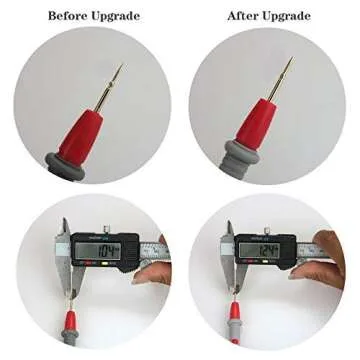 TKDMR 1000V 20A Ultra-Sharp Multimeter Meter Tester Needle Point 35″ / 90 cm Gold-Plated Test Probe Lead