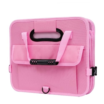 AOKJOY Car Trunk Organizer with Lid Car Storage Organizer Collapsible Multi Compartment Adjustable Straps Car Organizer for SUV, Truck, Sedan