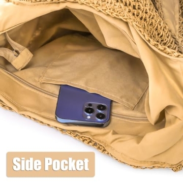 Elsjoy Large Straw Tote Bag for Stylish Summer Outings