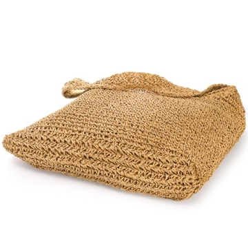 Elsjoy Large Straw Tote Bag for Stylish Summer Outings