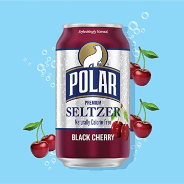 Polar Black Cherry Seltzer Water - 12 oz Cans 18 Pack