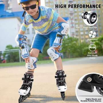 Inline Skates for Kids and Adult, Adjustable Fun Illuminating Skates for Girls, Boys, Women and Men Outdoor and Indoor, Beginners