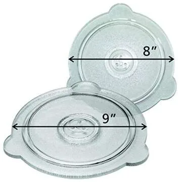 Cuchina Safe 2-Piece Vented Glass Microwave Safe Lids and Bowl Covers Set; Perfect Lid for Bowls, Mu...