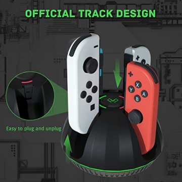 PurBhe 4-in-1 Joycon Charging Dock LED Fast Charging