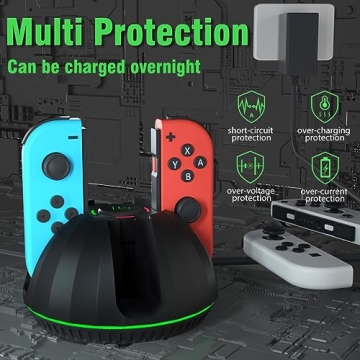 PurBhe 4-in-1 Joycon Charging Dock LED Fast Charging