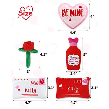 CiyvoLyeen Valentine's Day Catnip Toys Set for Cats