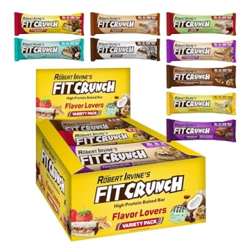 FITCRUNCH Snack Size Protein Bars - 6-Layer, 16g Protein, Gluten-Free & Delicious (9 Count)