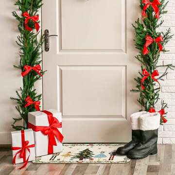 AnyDesign Christmas Nutcracker Doormat 17 x 29 In Non-Slip