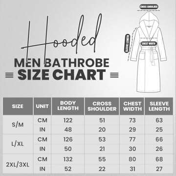 NY Threads Men's Hooded Fleece Bathrobe Plush Long Spa Robe