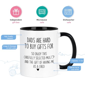 Cabtnca Dad Mug, Gifts for Dad, Dad Gifts, Dad Christmas Gifts, Gifts for Dad from Daughter Son, Dad Coffee Mug, Birthday Gifts for Dad, Dad Mugs from Daughter, 11 Oz
