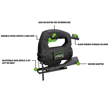 Genesis GJS380SE 3.8A Corded Jig Saw Variable Speed Tool
