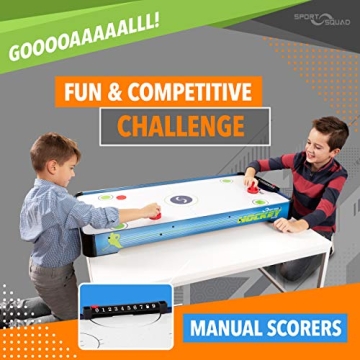 Sport Squad HX40 Table Top Air Hockey Table - Fun for All Ages