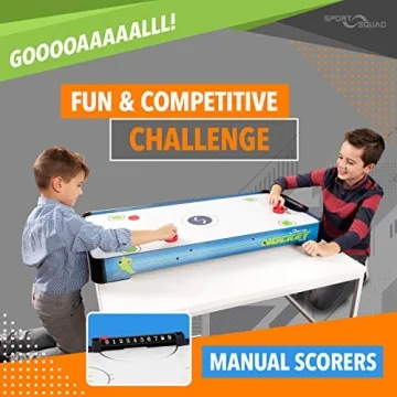 Sport Squad HX40 Table Top Air Hockey Table - Fun for All Ages