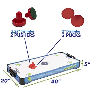 Sport Squad HX40 Table Top Air Hockey Table - Fun for All Ages