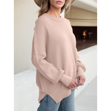 ANRABESS Women Oversized Crewneck Pullover Sweater