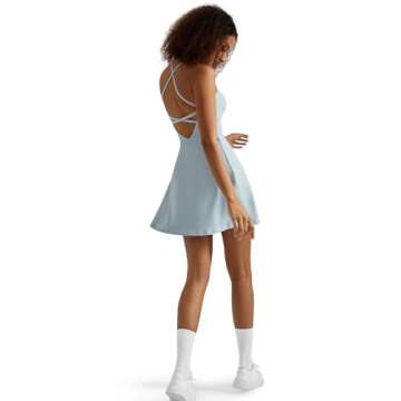 SUUKSESS Women's Backless Tennis Dress with Built-in Bra