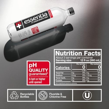 Essentia Ionized Alkaline Water - 12 Pack, 1L Each