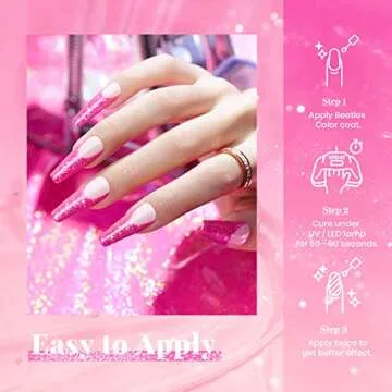 Beetles Pink Reflective Gel Nail Polish for DIY Manicures