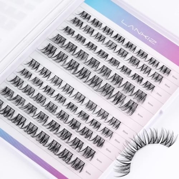 LANKIZ Natural Lash Cluster Eyelash Extensions - Easy to Apply and Reusable