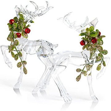 Elegant Ornativity Acrylic Christmas Reindeer Ornaments for Festive Tabletop Decor