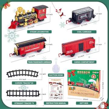 Letapapa Train Set, Christmas Train Sets for Under The Tree, Electric Train Toy for Boys & Girls, To...