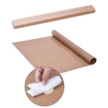 Adecco LLC Sheet for Heat Press, 3 Pack Nonstick Oven Liners, Heat Resistant Craft Mat Transfer Sheet (16 x 12 Inch)