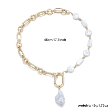 Stunning Statement Pearl and Chain Necklace for Chic Looks