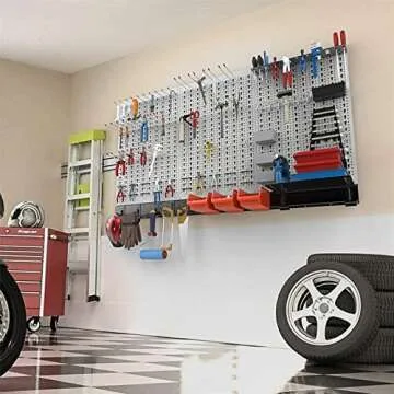 TORACK 4 ft. Pegboard Wall Organizer with 109 Accessories