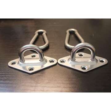 MHMYDZ 1000 lb Capacity Heavy Duty Hammock Hanging kit Ultra Durable Hammock Hooks Carabiners for Hammock Stand Hammocks Swing Chair,Multiple Indoor Outdoor Suspension Ceiling Hooks