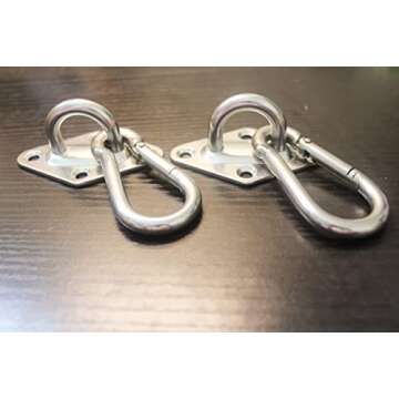 MHMYDZ 1000 lb Capacity Heavy Duty Hammock Hanging kit Ultra Durable Hammock Hooks Carabiners for Hammock Stand Hammocks Swing Chair,Multiple Indoor Outdoor Suspension Ceiling Hooks