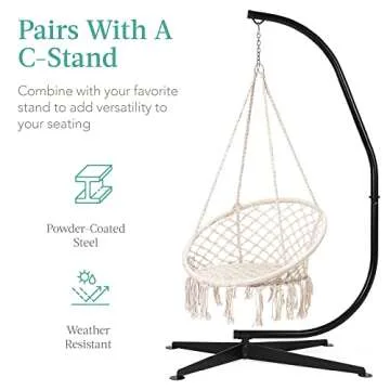 Versatile Best Choice Macramé Hanging Chair for Relaxation